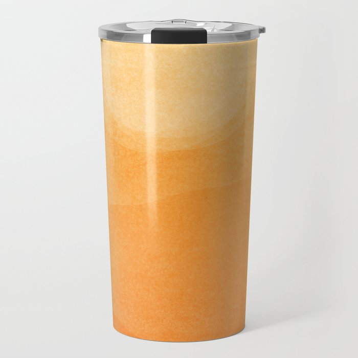 70s Style Golden Sunset Abstract Landscape Travel Mug