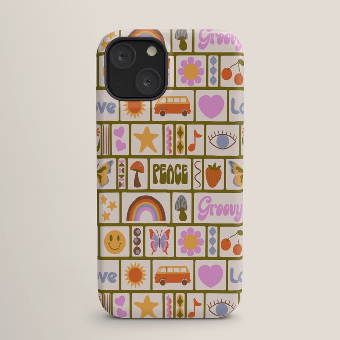 1970s Retro Pop Culture Icons iPhone Case