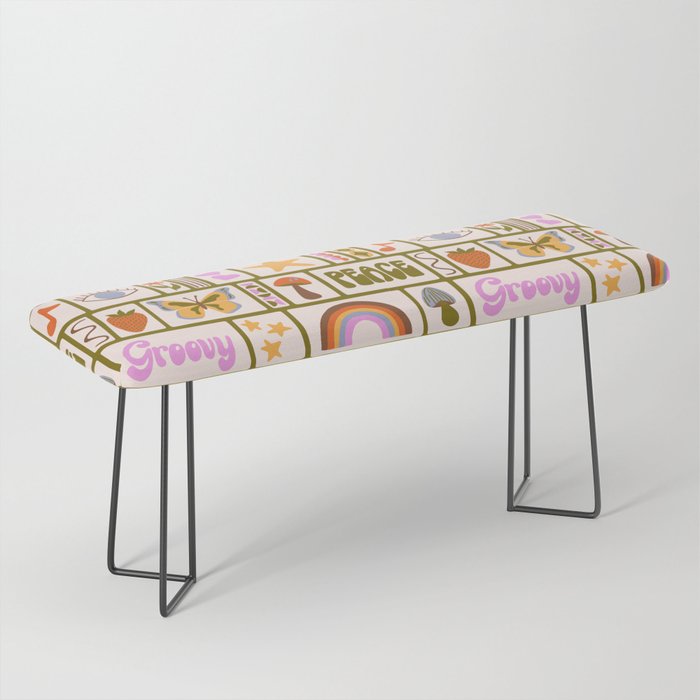 1970s Retro Pop Culture Icons Bench