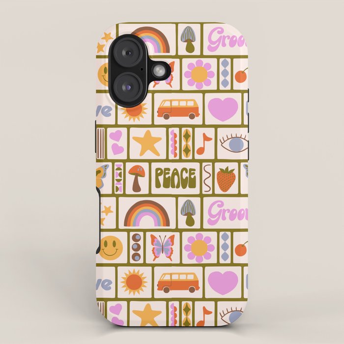 1970s Retro Pop Culture Icons iPhone Case