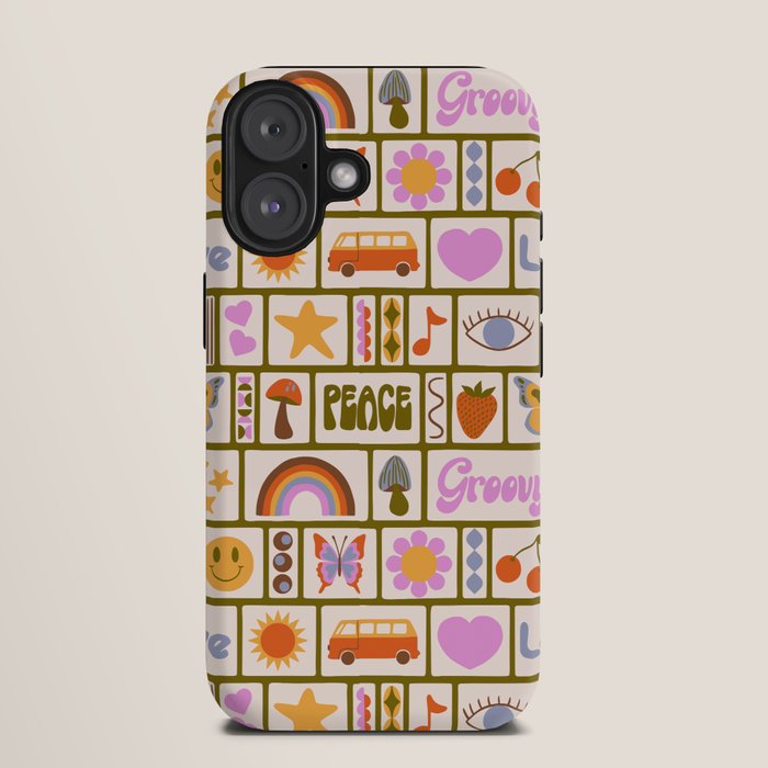 1970s Retro Pop Culture Icons iPhone Case
