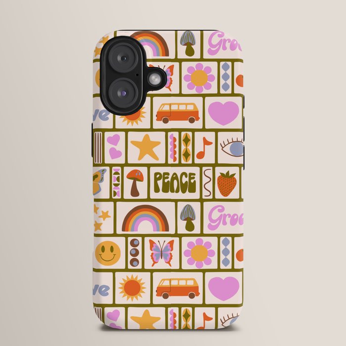 1970s Retro Pop Culture Icons iPhone Case