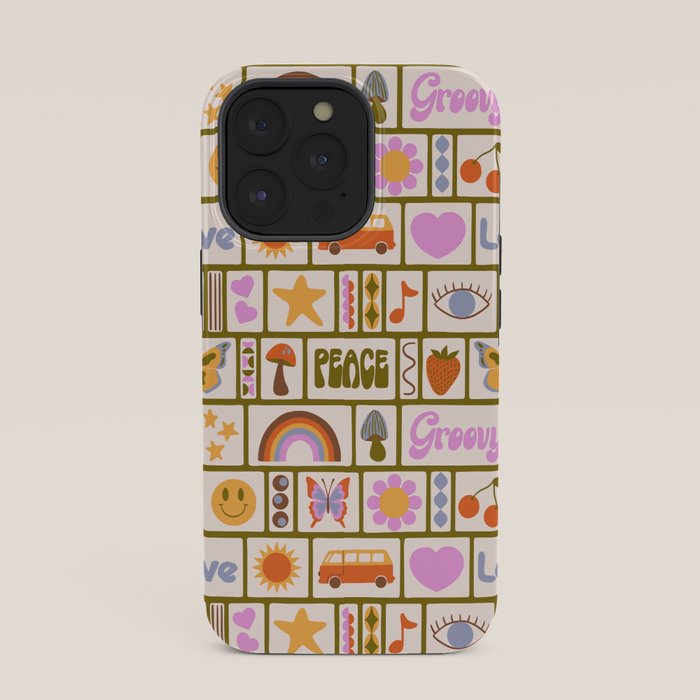 1970s Retro Pop Culture Icons iPhone Case