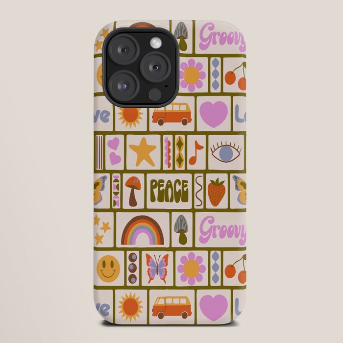 1970s Retro Pop Culture Icons iPhone Case