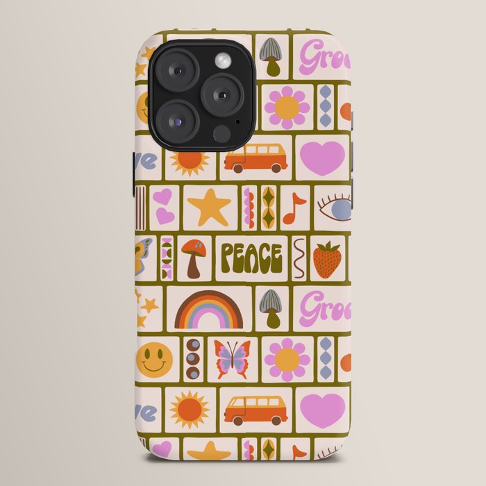 1970s Retro Pop Culture Icons iPhone Case