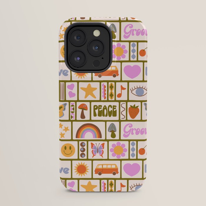 1970s Retro Pop Culture Icons iPhone Case