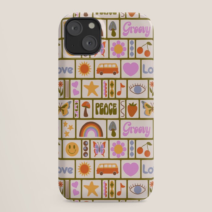 1970s Retro Pop Culture Icons iPhone Case