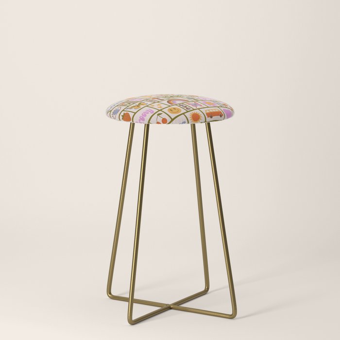 1970s Retro Pop Culture Icons Stool