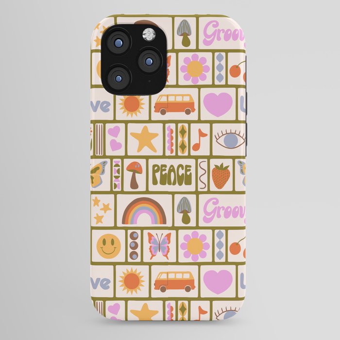1970s Retro Pop Culture Icons iPhone Case