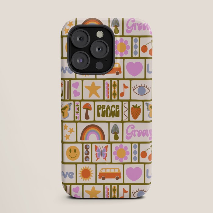 1970s Retro Pop Culture Icons iPhone Case