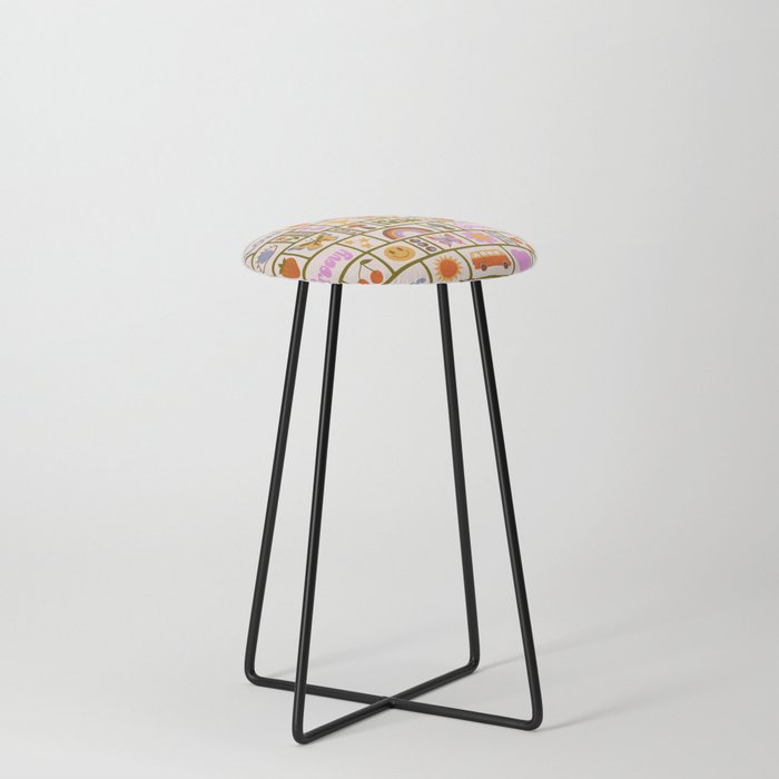 1970s Retro Pop Culture Icons Stool
