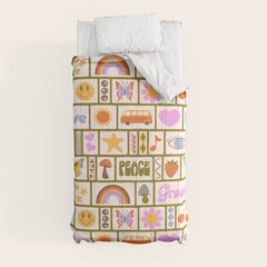 1970s Retro Pop Culture Icons Comforter