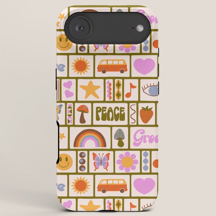 1970s Retro Pop Culture Icons iPhone Case