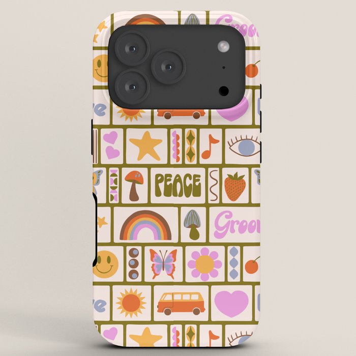 1970s Retro Pop Culture Icons iPhone Case