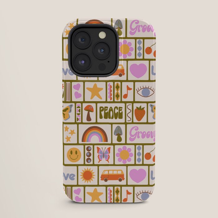 1970s Retro Pop Culture Icons iPhone Case
