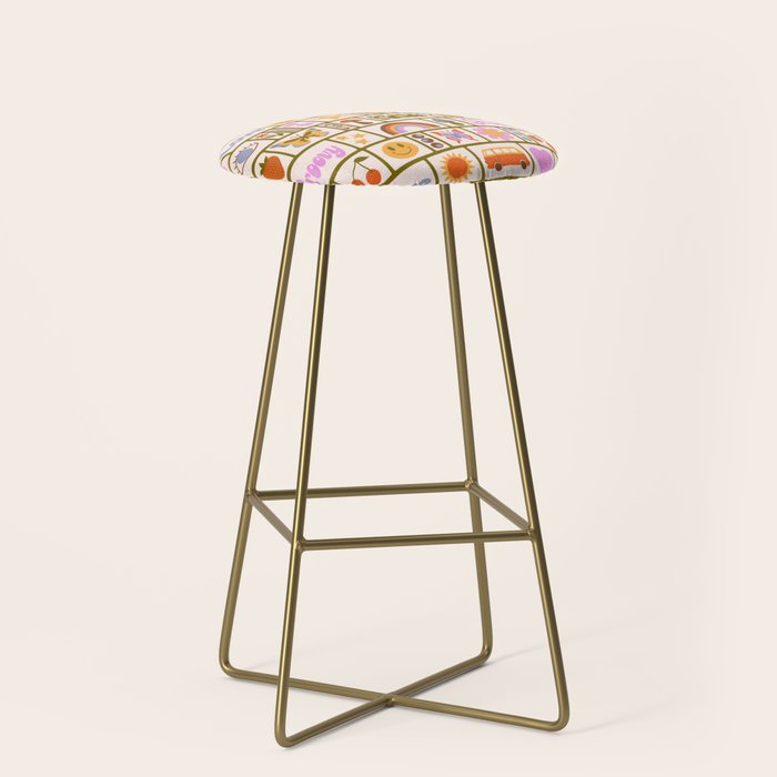 1970s Retro Pop Culture Icons Stool