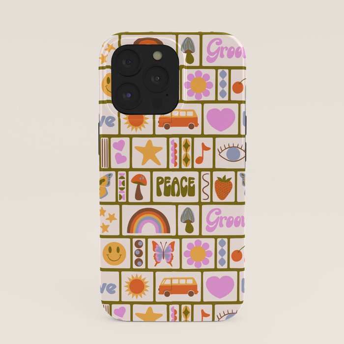 1970s Retro Pop Culture Icons iPhone Case