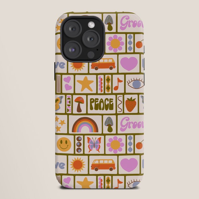 1970s Retro Pop Culture Icons iPhone Case