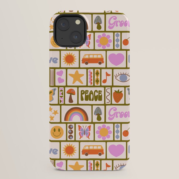 1970s Retro Pop Culture Icons iPhone Case