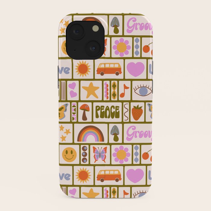 1970s Retro Pop Culture Icons iPhone Case