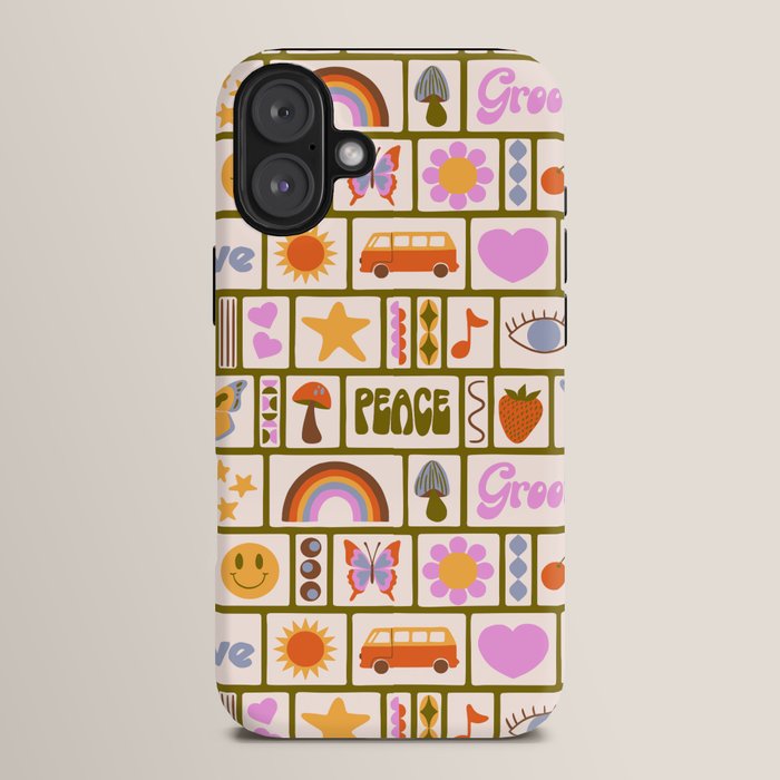 1970s Retro Pop Culture Icons iPhone Case