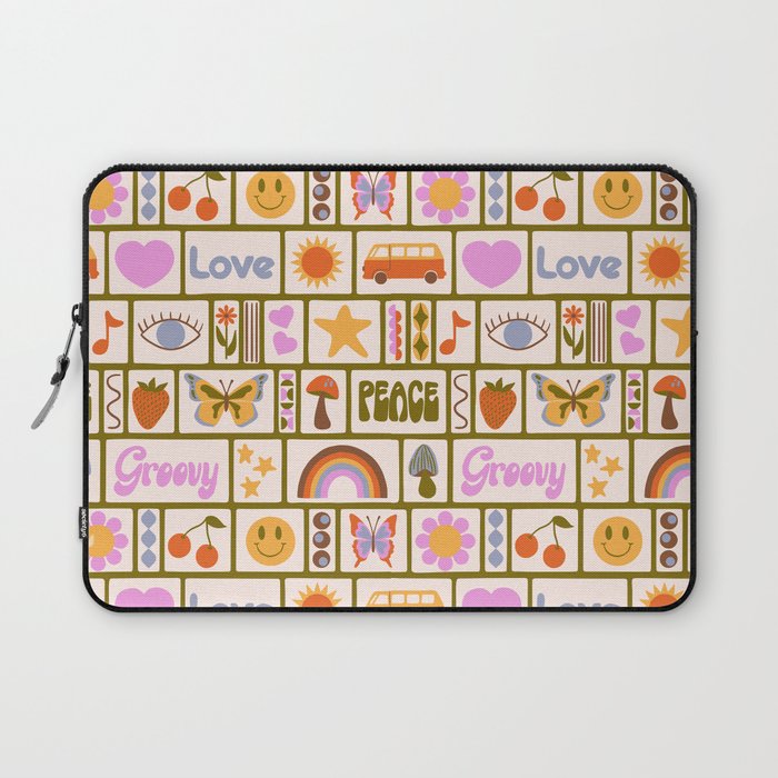 1970s Retro Pop Culture Icons Laptop Sleeve