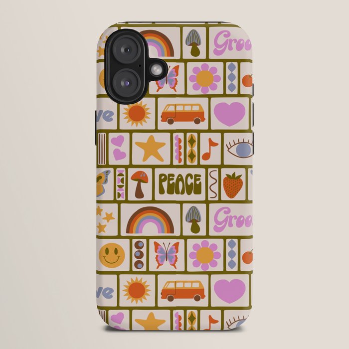 1970s Retro Pop Culture Icons iPhone Case