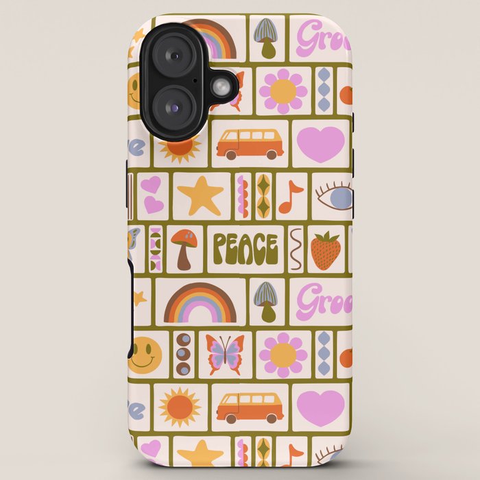 1970s Retro Pop Culture Icons iPhone Case