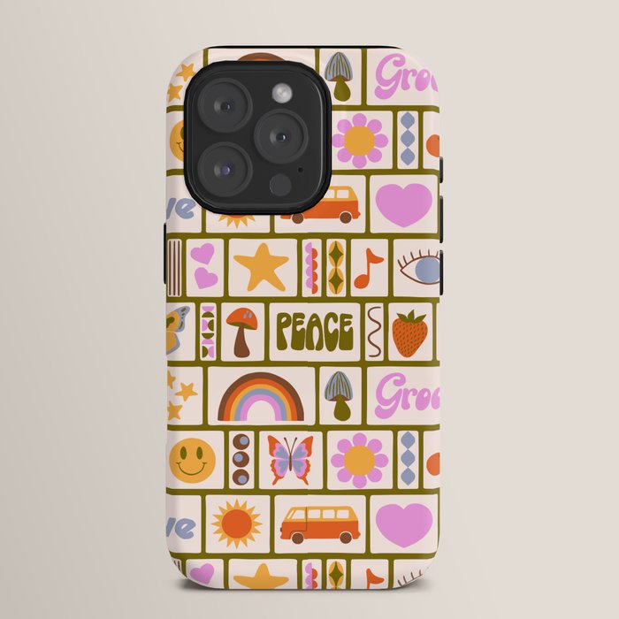 1970s Retro Pop Culture Icons iPhone Case