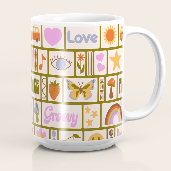 1970s Retro Pop Culture Icons Coffee Mug