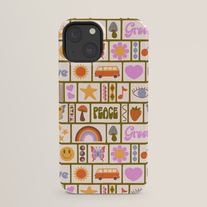 1970s Retro Pop Culture Icons iPhone Case