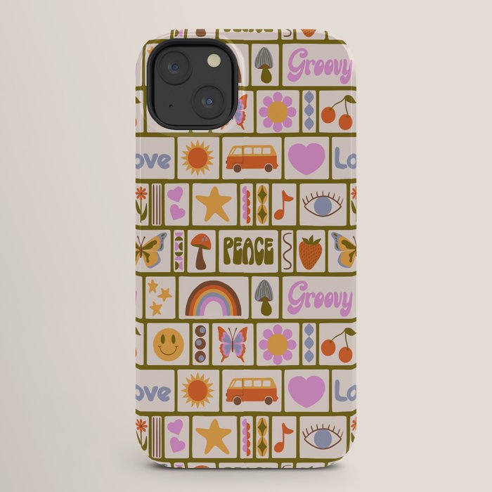 1970s Retro Pop Culture Icons iPhone Case