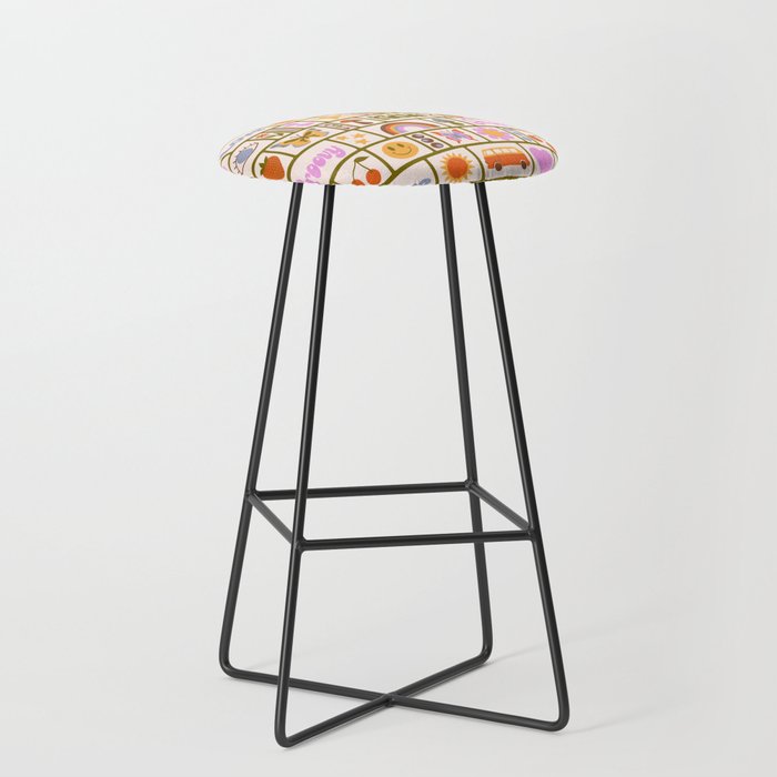 1970s Retro Pop Culture Icons Stool