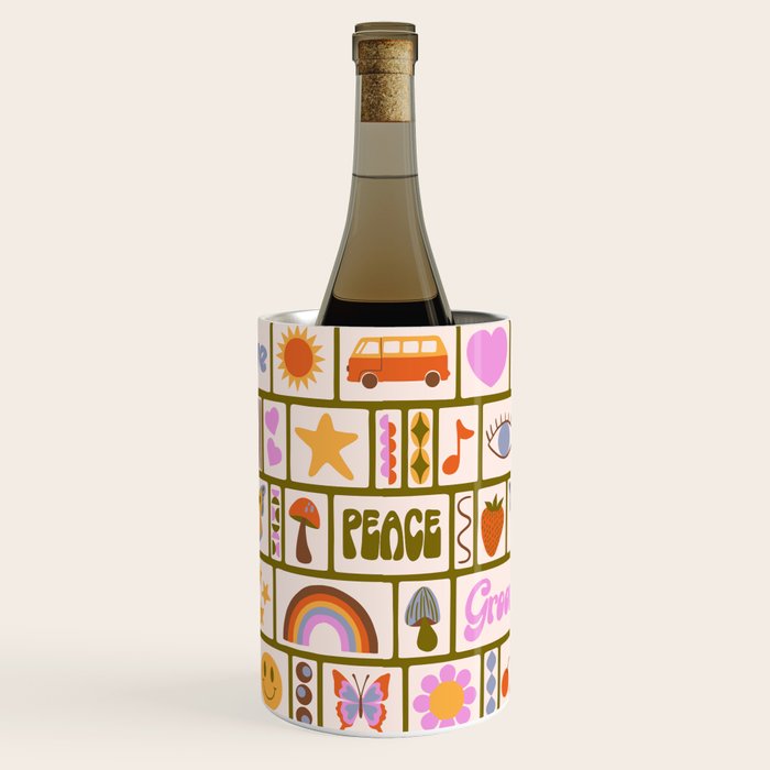 1970s Retro Pop Culture Icons Wine Chiller