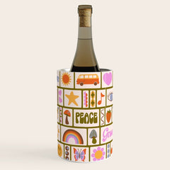 1970s Retro Pop Culture Icons Wine Chiller