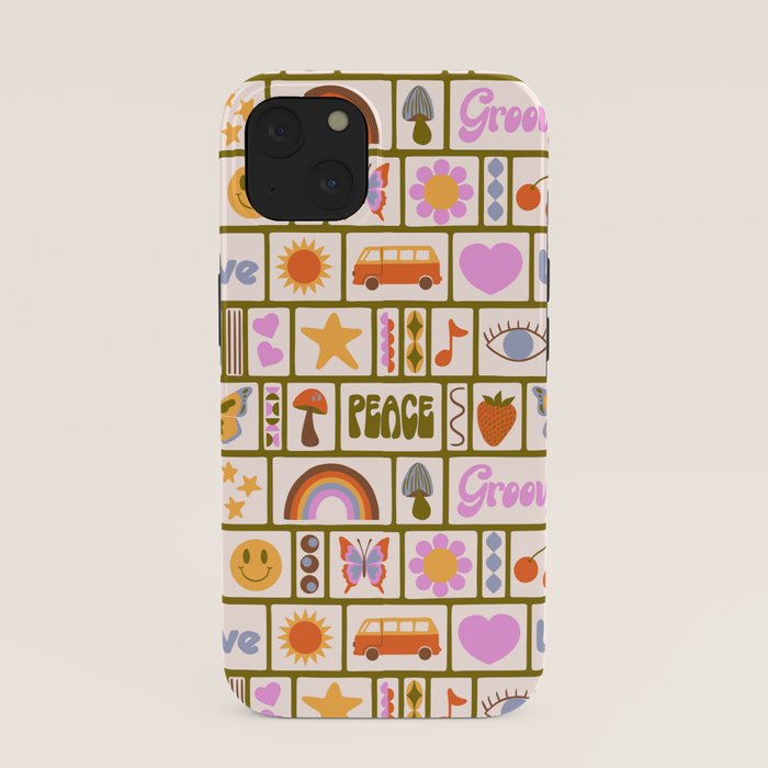 1970s Retro Pop Culture Icons iPhone Case