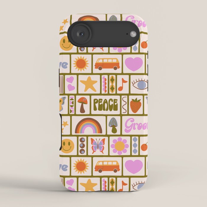1970s Retro Pop Culture Icons iPhone Case
