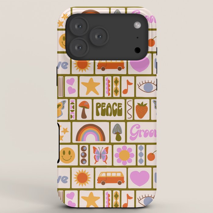 1970s Retro Pop Culture Icons iPhone Case