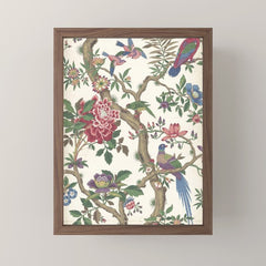 18th Century Chinoiserie Magpie Ivory Peony Garden Mini Art Print