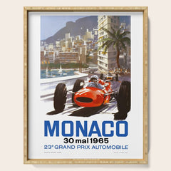 1965 Monaco Grand Prix Racing Poster Serving Tray
