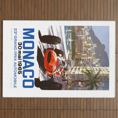 1965 Monaco Grand Prix Racing Poster Outdoor Rug