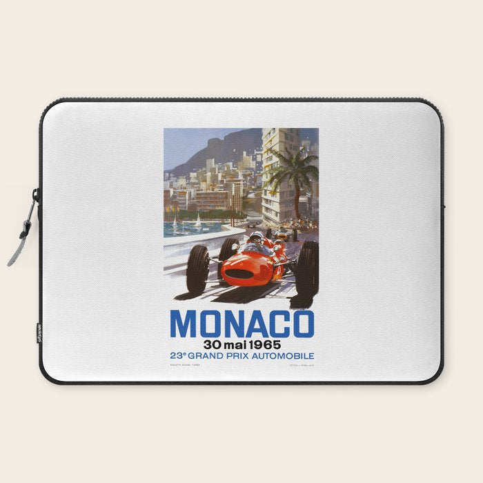 1965 Monaco Grand Prix Racing Poster Laptop Sleeve