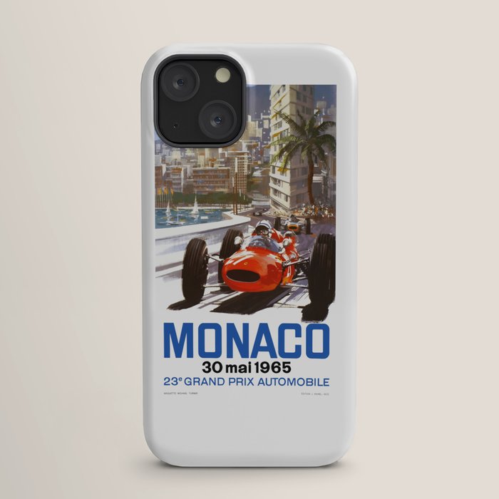 1965 Monaco Grand Prix Racing Poster iPhone Case