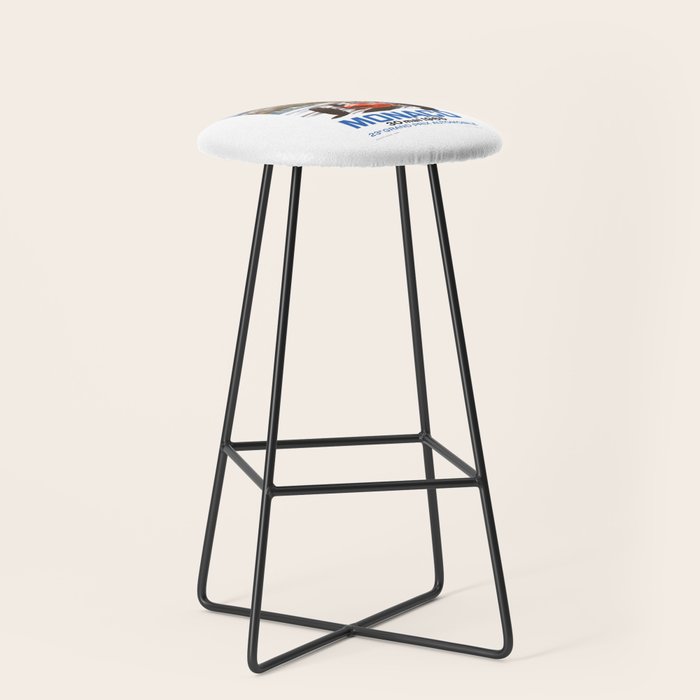 1965 Monaco Grand Prix Racing Poster Stool