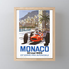 1965 Monaco Grand Prix Racing Poster Mini Art Print