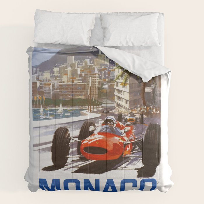 1965 Monaco Grand Prix Racing Poster Comforter