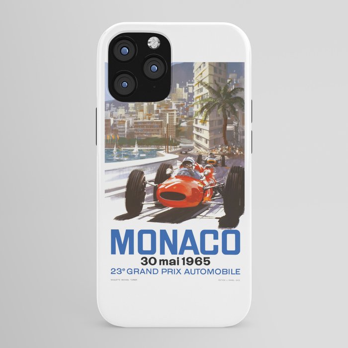 1965 Monaco Grand Prix Racing Poster iPhone Case