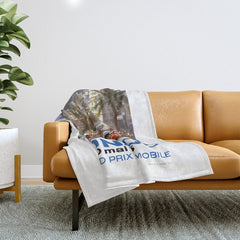 1965 Monaco Grand Prix Racing Poster Throw Blanket