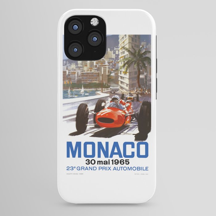 1965 Monaco Grand Prix Racing Poster iPhone Case