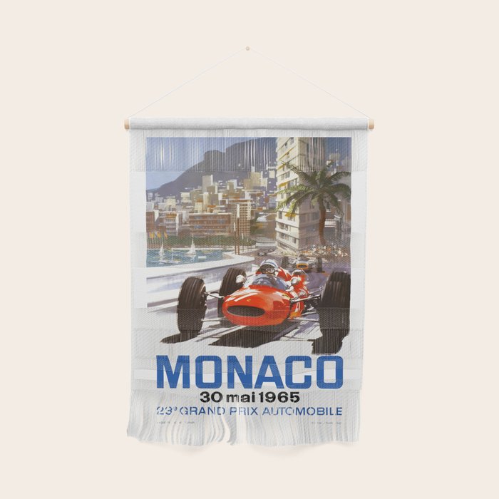 1965 Monaco Grand Prix Racing Poster Wall Hanging